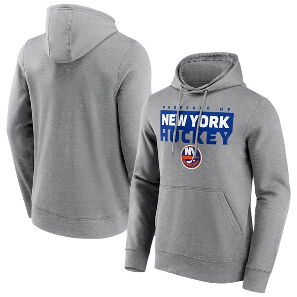 Men's New York Islanders Grey Gain Ground Hoodie